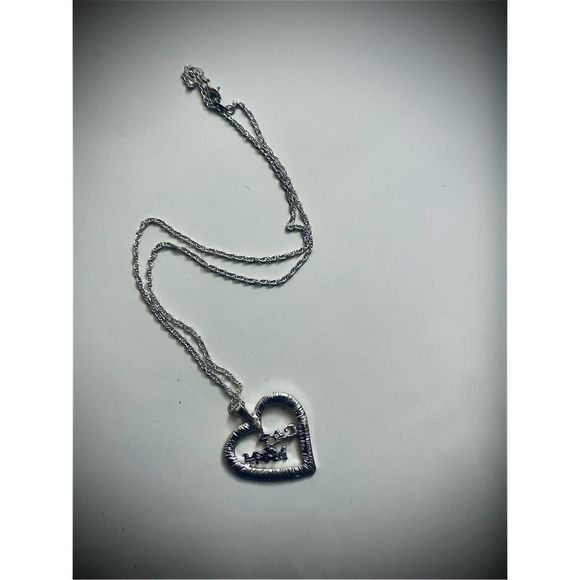 SILVER CAT Mom Sapphire Heart Necklace - Picture 3 of 6